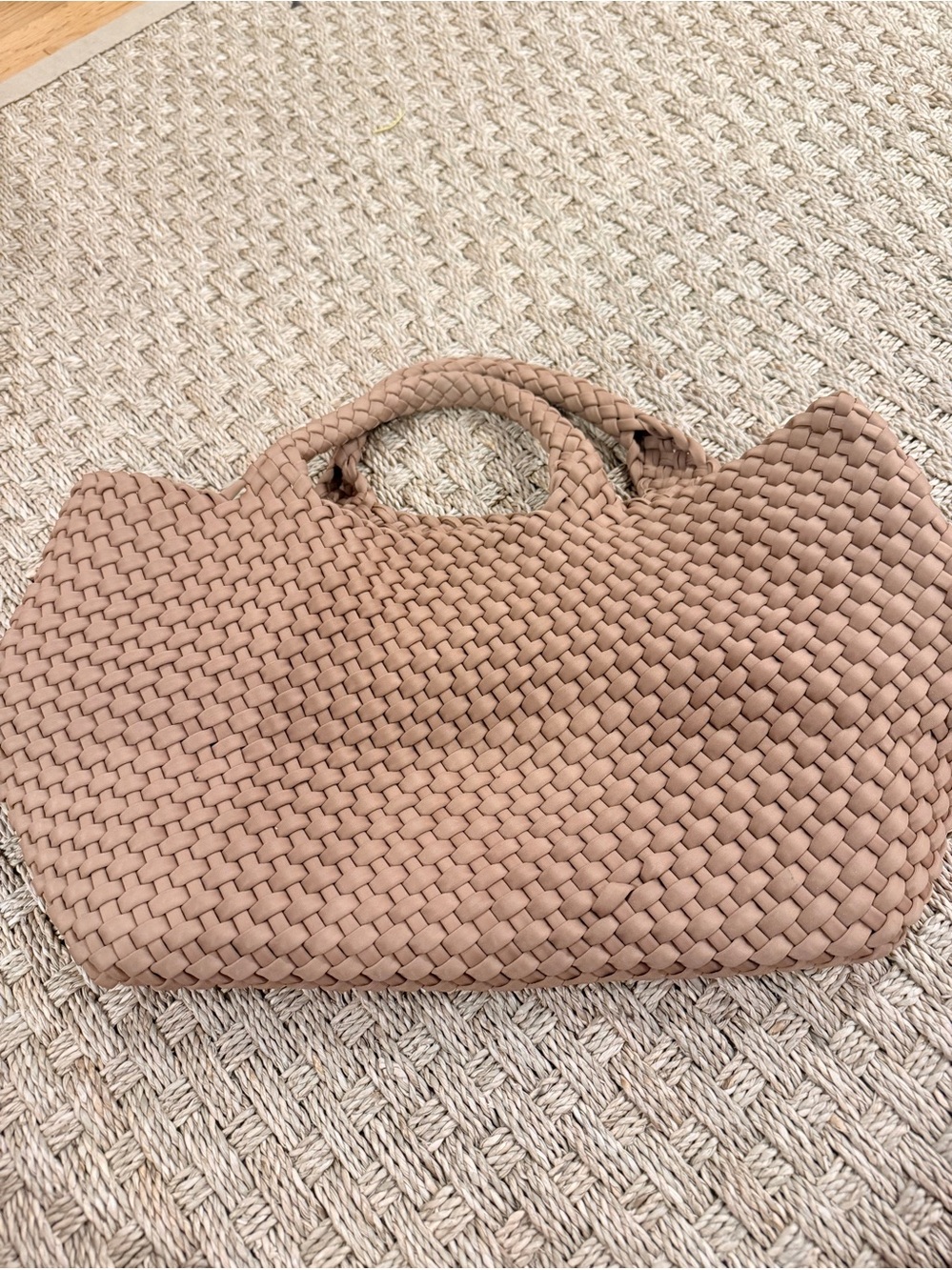 Naghedi Woven Tote Bag - Stylish Handheld Shoulder Bag $325 retail